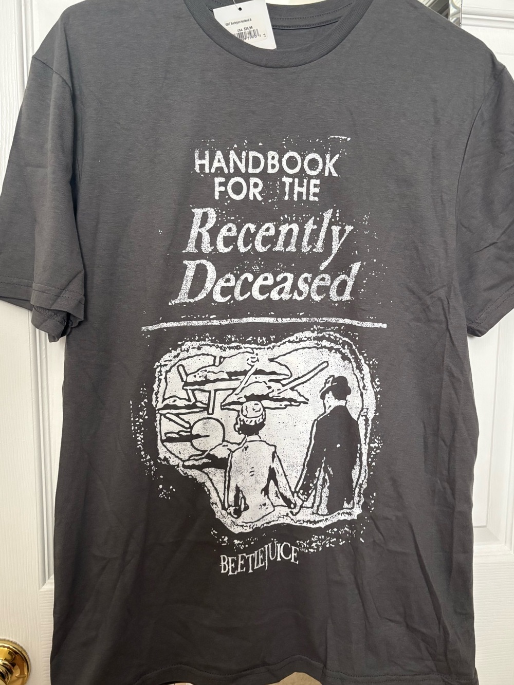 Men's Gray 'Handbook for the Recently Deceased' Graphic Tee